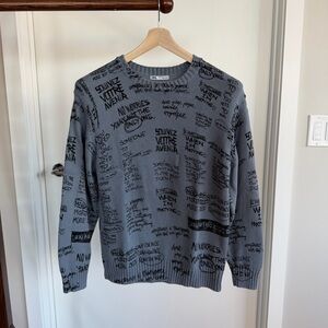 Zara Blush / Gray Graphic Print Men's Sweater